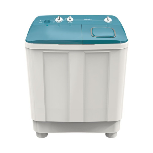 TORNADO Washing Machine Half Auto 12 Kg Pump White x Turquoise TMH-HS12CP(WA)