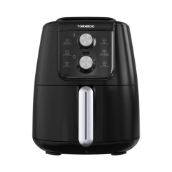 قلاية هوائية بدون زيت تورنيدو 1550 وات 4 لتر تحكم يدوي أسود × سيلفر THF-1554M-XL-BS