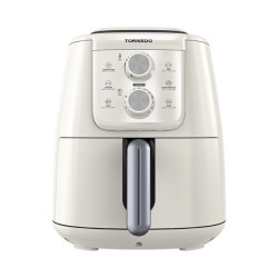 قلاية هوائية بدون زيت تورنيدو 1550 وات 4 لتر تحكم يدوي كريمي × سيلفر THF-1554M-XL-CS