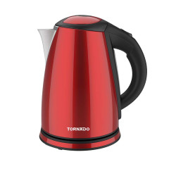 غلاية مياه تورنيدو استانلس ستيل 1.8 لتر 1850-2200 وات أحمر TKS-2218 R