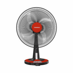 TORNADO Desk Fan 16 Inch 4 Blades Black x Red TDF16D